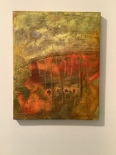 Renzo Nucara - Scrittura acrilico su tela- Firmato - 1984