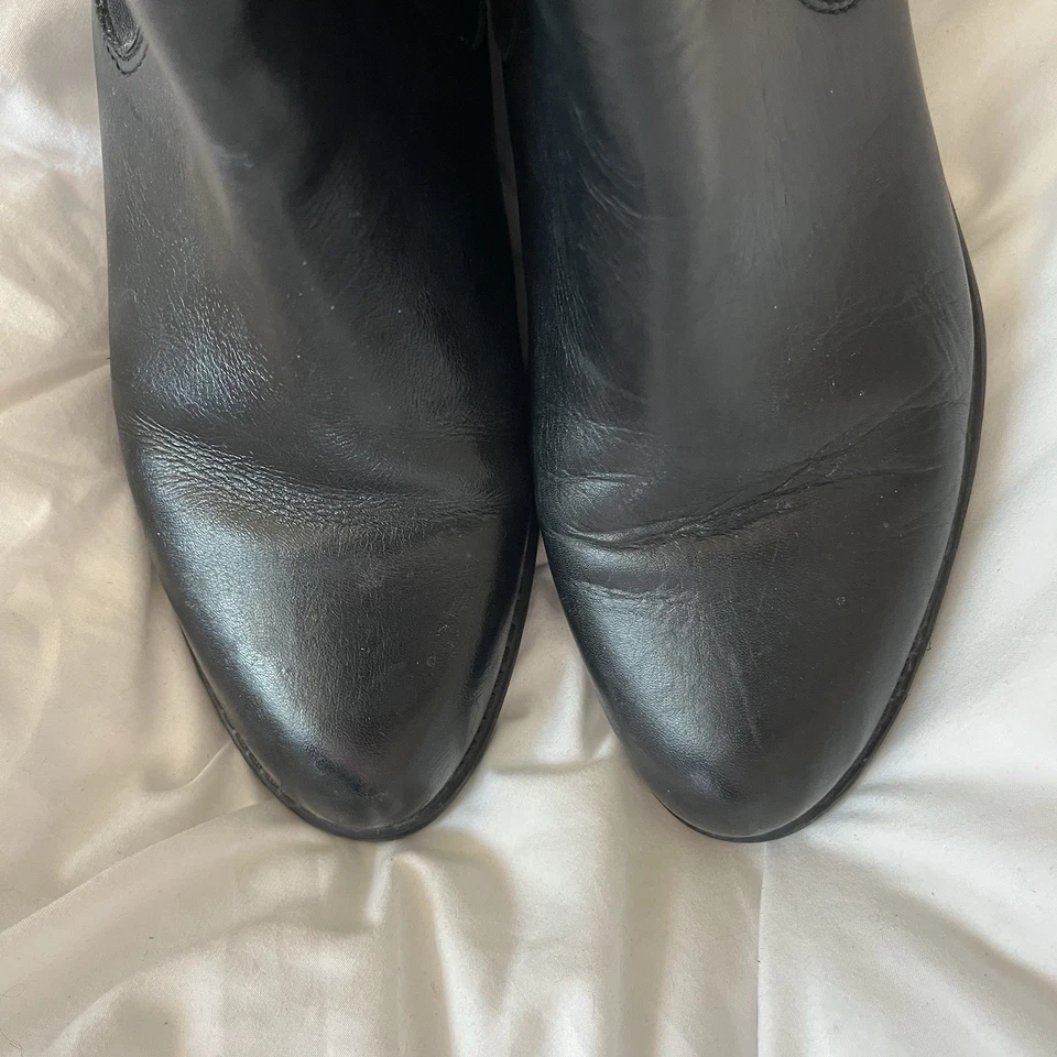 Botas femininas Franco Sarto 'Embry' Chelsea couro preto tornozelo 7M - Imagem 3 de 4