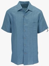  640 NEW Loro Piana Andre Linen Shirt Blue Aqua Teal Green M Medium