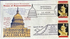 AFDCS 2412Bicentennial US House Dual Cancel Rep Americover 1989 McLean VA