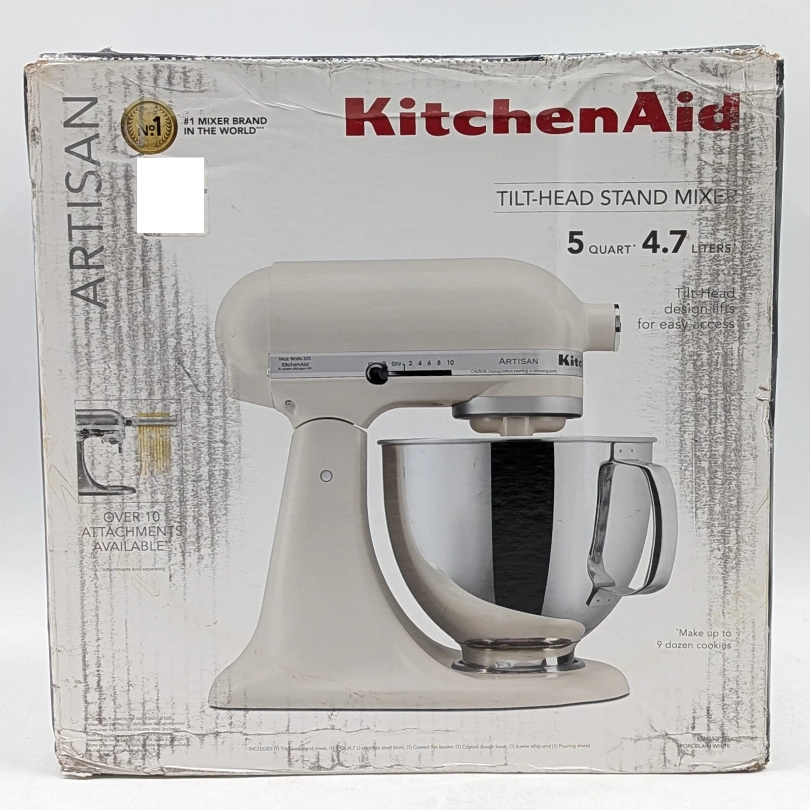 KitchenAid Artisan Series 5 Tilt-Head Stand Mixer in Porcelain White KSM150PSPL
Opens in a new windo
