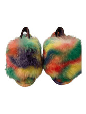 UGG Fluff Yeah Pride Slipper women's, Rainbow Tied dye, size 7, NEW with tags