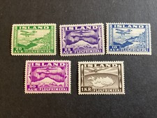 ICOLLECTZONE Iceland C15-19 Airmail VF LH Aviation