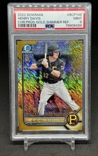 2022 Bowman Chrome Prospects Gold Shimmer Refractor/50-Henry Davis #BCP-210-PSA9