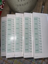 Lot 5-50 Count Weekly JOT Time Clock Cards Timecard Employee Payroll 3.38 X 8.87