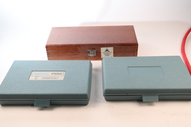 (Lot of 3) Tektronix oscilloscope probe empty hard case (P6156 is one of cases)