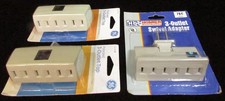 Lot of 3 - New in Package POLARIZED 3-OUTLET ADAPTERS converts 1 outlet into 3