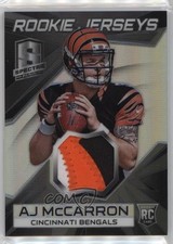 2014 Panini Spectra Rookie Jerseys Black Prizm 3/5 AJ McCarron #RJ-AJM Patch 3b8