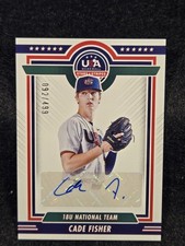 2022 Panini Stars & Stripes - Cade Fisher - USA 18U Team Auto 92/499