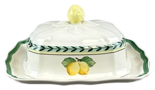 Villeroy & Boch French Garden Fleurence Butter Dish Covered Mint