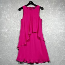 Lauren Ralph Lauren Tiered Dress Pink Women’s Size 12P 100% Poly