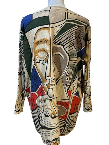 Ellazhu Top Womens Fashion Grafitti Dolman Sleeve Artsy Boho Pullover Egyptian - Bild 6 von 7