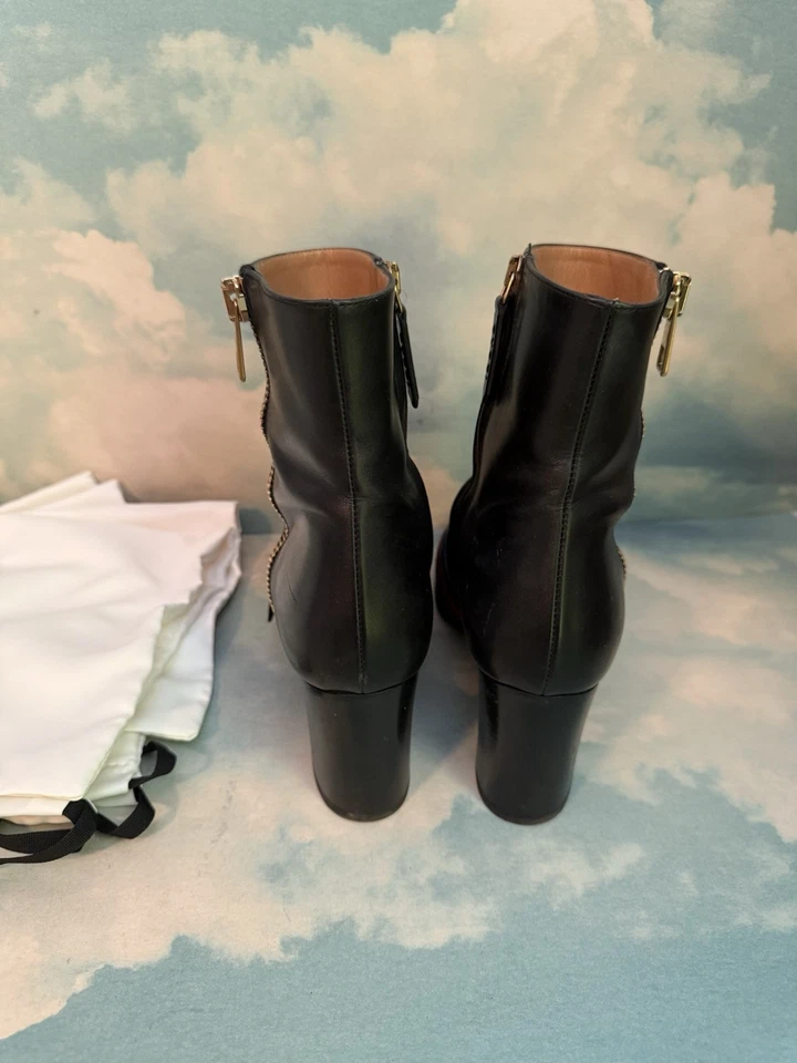 Gucci GG Marmont Women Monogram Black Leather Ankle Boots EU 37.5 US 7.5 - Image 3 of 4