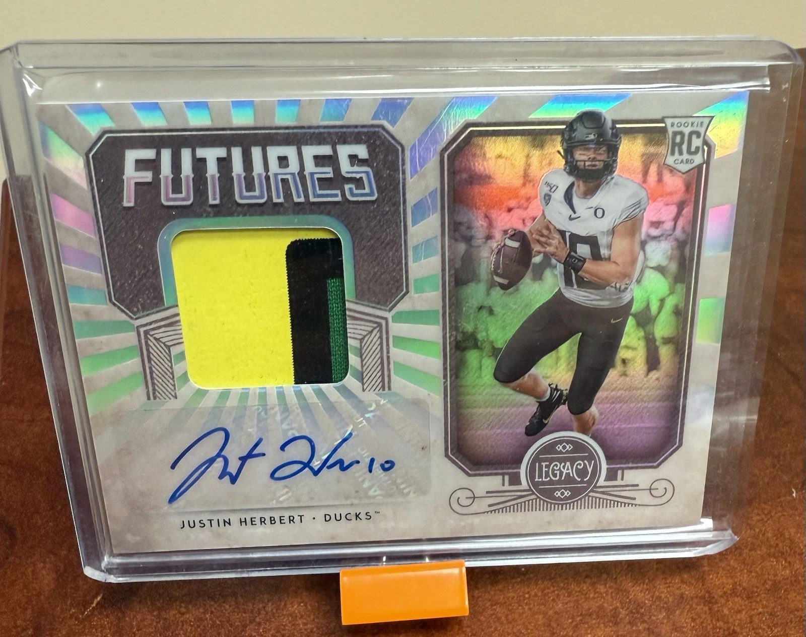 Justin Herbert Panini Legacy Futures Patch Autographs #FPJH Base