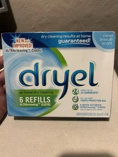 New dryel Dry Cleaning At Home 6 Refills Ultra Cleaning Cloths Clean Breeze