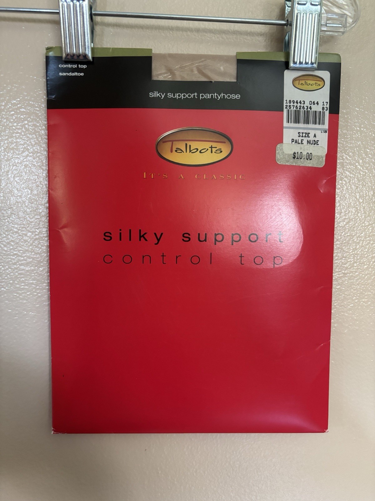 Talbots Silky Support Pantyhose Control Top Pale Nude Size A Sandaltoe