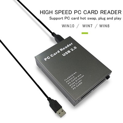 USB 2.0 to PC ATA PCMCIA Adapter Flash Disk Memory Card Reader Plug & Play USgJ