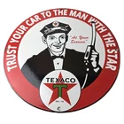 Vintage Texaco Gasoline Sign - Gas Motor Oil Pump Plate Porcelain Sign