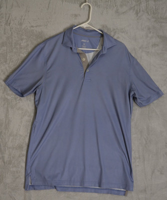 johnnie-O Men's Blue Performance Polo Short Sleeve Shirt Size Med Stretch EUC