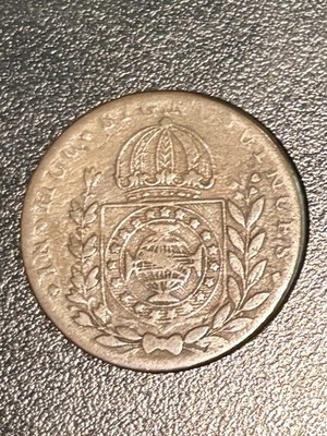 1829 R Brazil 40 Reis Coin KM#363.1