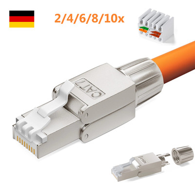 CAT7 Netzwerkstecker 2-10pcs RJ45 Netzwerk Stecker Verlegekabel AWG22-AWG24 LAN