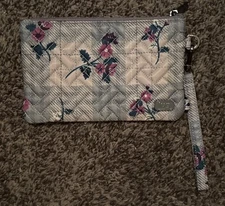 Lug WRISTLET Wallet RFID Blocking Purse Bag Attachment Gray Pink Floral