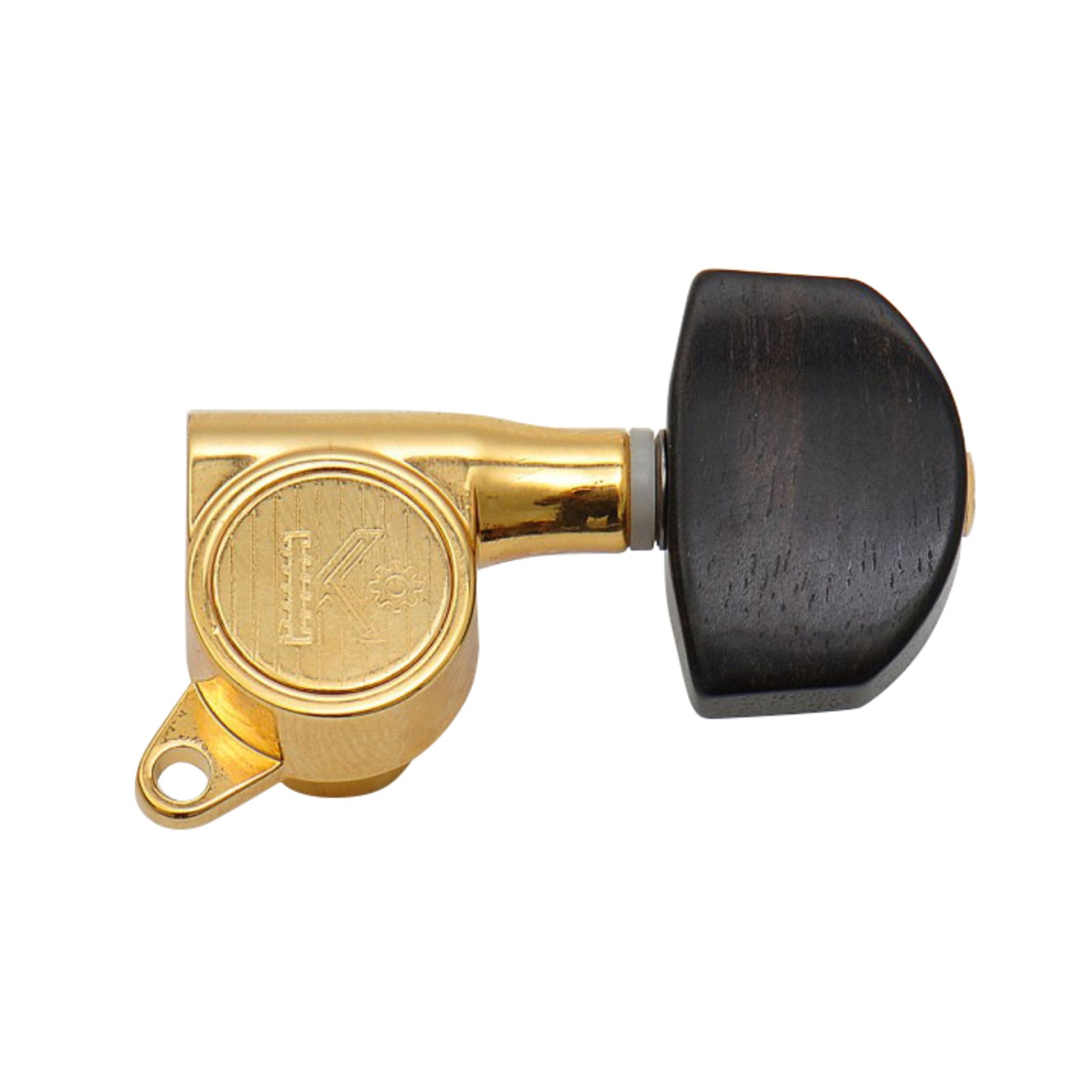 Круглые спинки Kluson MS3EG из черного дерева 3+3 золотых - Gitarren Mechanik