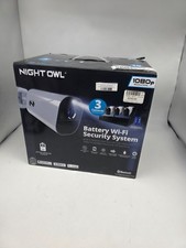 New Night Owl 4K Wi-Fi NVR W/1TB Hard Drive 3 Battery 1080p HD Spotlight Camera
