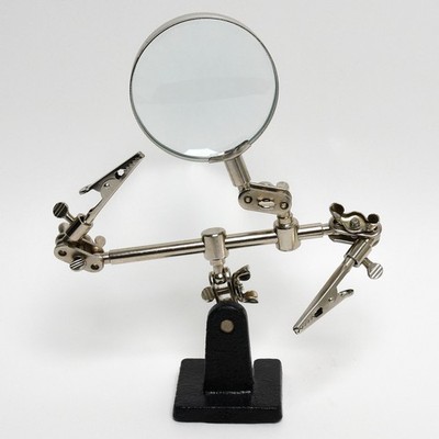 Helping Third Hand Magnifier Stand Soldering Clamp Holder Alligator Clip Tool