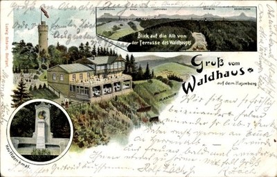 Litho Stuttgart in Baden Württemberg, Waldhaus on the Hasenberg,... - 4909125