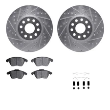 For Volkswagen Jetta 06-14 Brake Kit Drilled & Slotted Front Brake Kit w