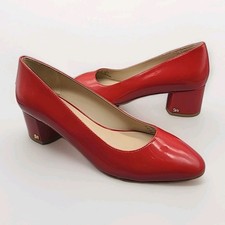 Stuart Weitzman Bridget 50 Block Patent Leather Pumps Low Heel Women's Sz 8 New