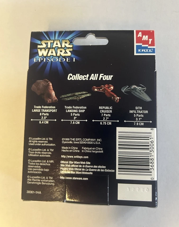 BRAND NEW STAR WARS 1999 Episode 1 Trade Federation Large Transport Snapfast - Image 3 of 3
