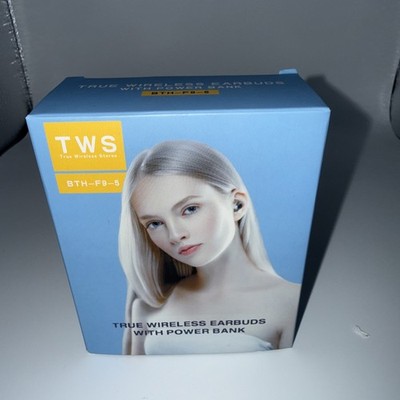 TWS BTH-F9-5 TRUE WIRELESS EARBUDS BLUETOOTH 5.0 WITH POWER BANK NEW IN BOX