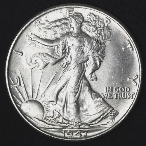 1947-P AU 90% SILVER WALKING LIBERTY HALF DOLLAR