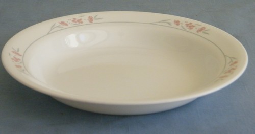 Set 6 ciotole per zuppa/pasta vintage Corelle fiori di seta bordate 8-1/2" - Foto 9 di 9