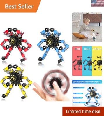 Transformable 3PCS Fidget Spinners - Fun Sensory Stress Relief Toys for Kids