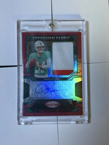 2025 Panini Certified Quinn Ewers Freshman Fabric Auto Patch RC Red /99
