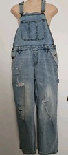 Wild Fable Distressed Ripped Bib Overalls Straight Leg Small