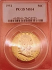 1951 P Franklin Silver Half Dollar PCGS MS64
