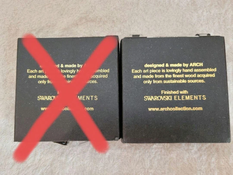 ARCHSWAROVSKI Wooden Radial Pattern Earrings with Stones, in Box - Image 2 of 2