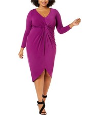 Soprano Womens Twist-Front Bodycon Dress
