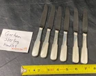 Gorham Sterling Silver (6) dinner knife knives w/ stainless blades lot 422g
