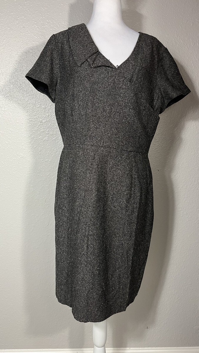 Tahari Tweed Wool Pencil Charcoal Gray Midi Career Work Dress Size 12 Petites A7 | eBay Tahari Tweed Wool Pencil Charcoal Gray Midi Career Work Dress Size 12 Petites A7 | eBay