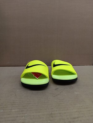 Nike Kawa Slide Big Kids Style- 819352, Volt/black, Sz 6y