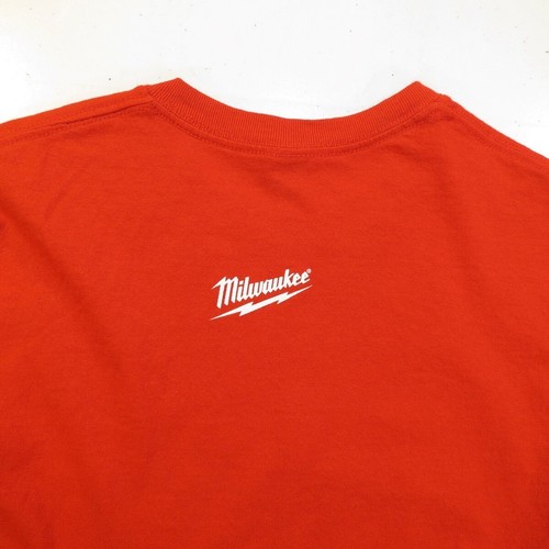 MILWAUKEE TOOLS POWER ELECTRIC TOOL CONSTRUCTION BOLT TEE T SHIRT Mens S Red - Picture 3 of 3