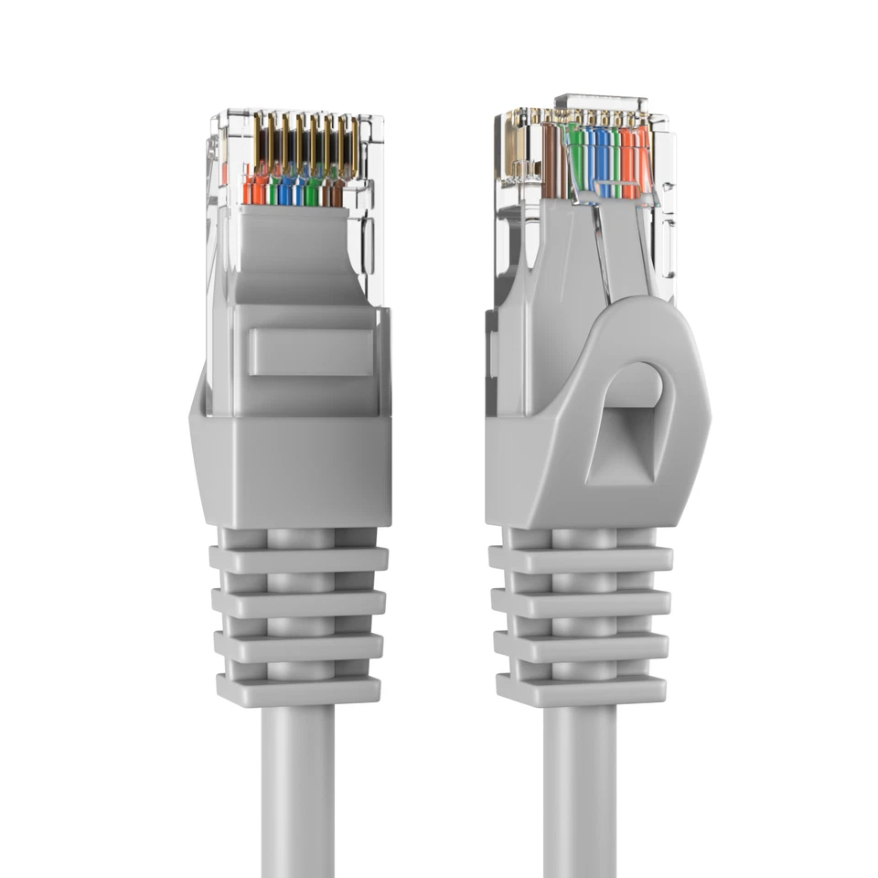 LOTE de múltiples paquetes de cable de conexión RJ45 de red LAN Ethernet CAT6 gris 25 pies-200 pies Foto 2 de 4