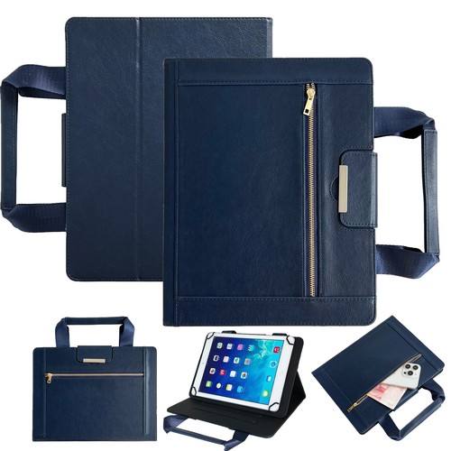 For 10 Inch Universal Tablet Zipper Wallet Folding Stand PU Leather HandBag Case - Picture 10 of 45