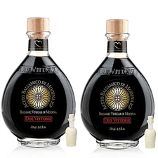 Oro Gold, Barrel Aged Balsamic Vinegar of Modena IGP with Cork Pourer, All-Natur