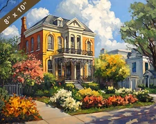 New Orleans with Garden District oil painting 8x10 Print
